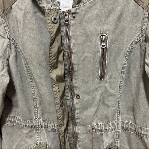 AMERICAN RAG Army Green Utility Hooded Jacket, Size Large - Picture 15 of 16